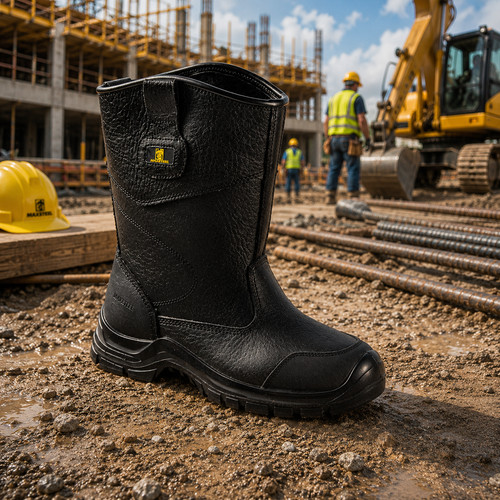 Mens leather rigger boots - leather,