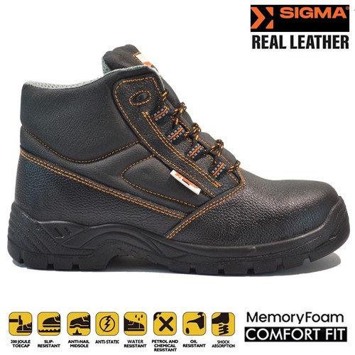 Ladies leather safety steel - ladies,