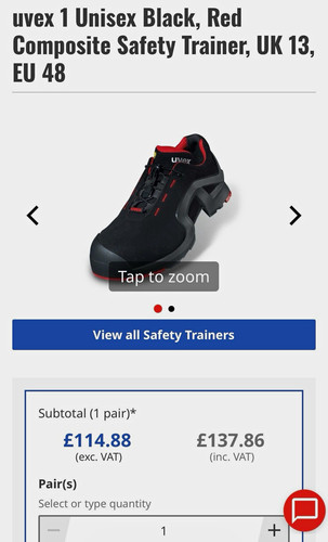 Uvex steel toe cap - , size